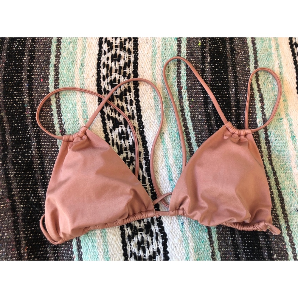 LA Hearts Strappy Bikini Top - Blush